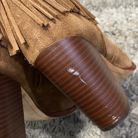 Sam Edelman Brown Fringed western Heeled Boots sz 9 - Picture 5 of 9